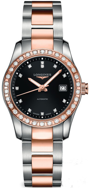 LONGINES Conquest Classic Diamond Ladies Watch L2.285.5.57.7 Image 1 LONGINES Conquest Classic Diamond Ladies Watch L2.285.5.57.7 Image 1