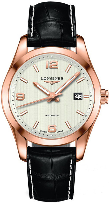 LONGINES Conquest Classic Solid 18K Rose Gold Men'S Watch L2.785.8.76.3 Image 1 LONGINES Conquest Classic Solid 18K Rose Gold Men'S Watch L2.785.8.76.3 Image 1
