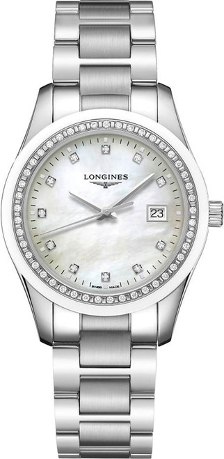 LONGINES Conquest Classic Steel Diamonds Women'S Watch L2.387.0.87.6 Image 1 LONGINES Conquest Classic Steel Diamonds Women'S Watch L2.387.0.87.6 Image 1