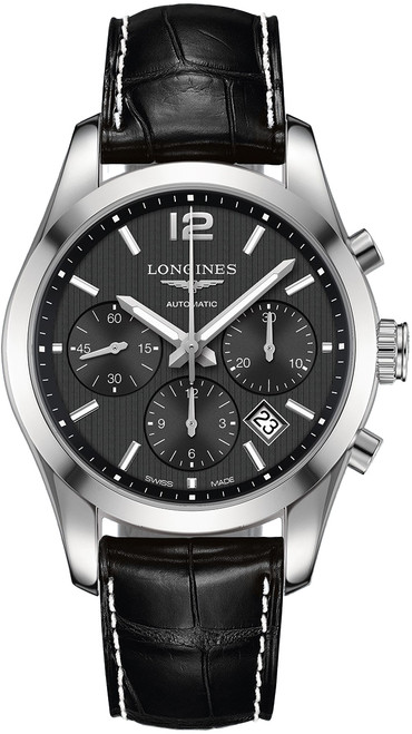 LONGINES Conquest Classic Black Dial Men'S Watch L2.786.4.56.3 Image 1