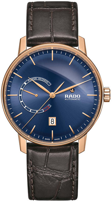 RADO Coupole Classic Automatic Blue Dial Rose Gold Men'S Watch R22879205 Image 1