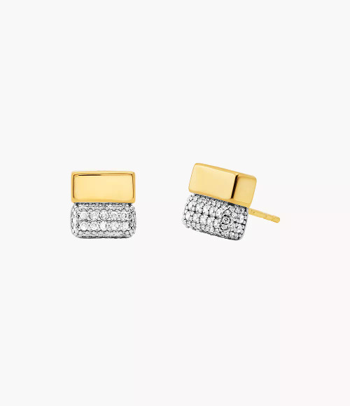 MICHAEL KORS 14K Gold-Plated Sterling Silver Stud Earrings Mkc1754Cz931 Image 1
