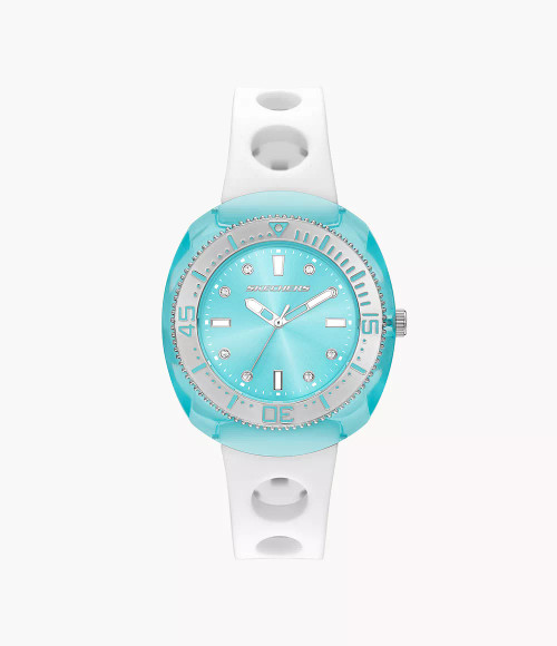 SKECHERS Palmera Three-Hand White Silicone Watch Sr6319 Image 1
