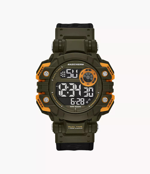 SKECHERS Allenford Digital Green Nylon Watch Sr1184 Image 1