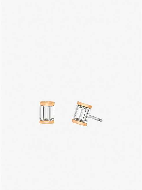 MICHAEL KORS Cubic Zirconia Stud Earrings GOLD Image 1
