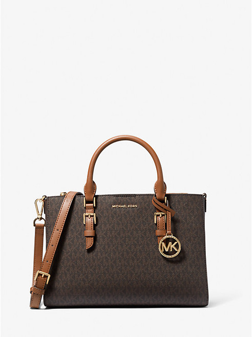 MICHAEL KORS Sally 2-In-1 Medium Logo Satchel BRN/ACORN Image 1