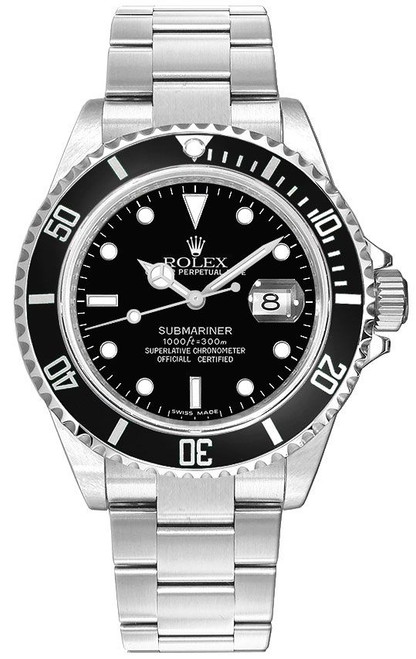 ROLEX Submariner Date 40Mm Oystersteel Black Dial Men'S Watch 16610 Image 1 ROLEX Submariner Date 40Mm Oystersteel Black Dial Men'S Watch 16610 Image 1