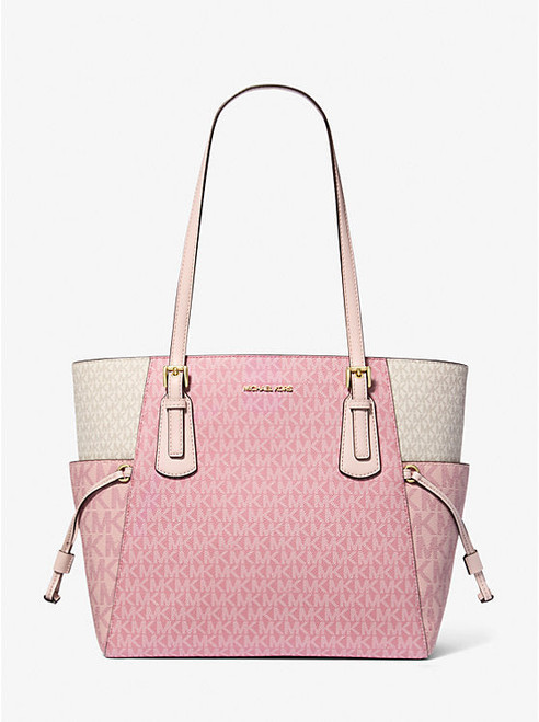 MICHAEL KORS  Voyager Large Color-Block Signature Logo Tote Bag - Pwd Blsh Mlt (@Delhi Studio)
