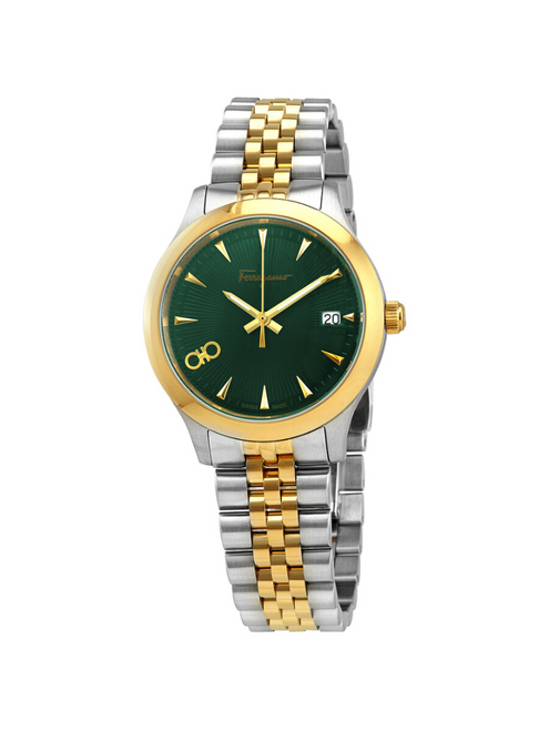 SALVATORE FERRAGAMO  Duo Quartz Green Dial Ladies Watch
