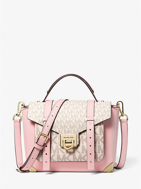 MICHAEL KORS Manhattan Medium Leather and Logo Satchel