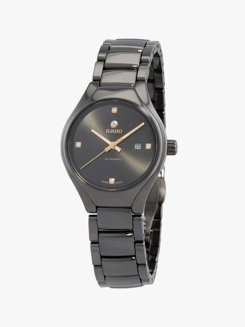 RADO True Automatic Diamond Grey Dial Ladies Watch RADO True Automatic Diamond Grey Dial Ladies Watch