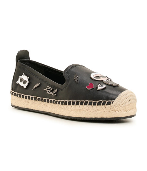 KARL LAGERFELD Michaela Cate Pins Espadrille - Black