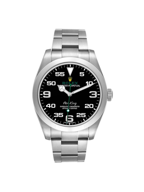 ROLEX Air King Green Hand Steel Mens Watch 116900 Box Card