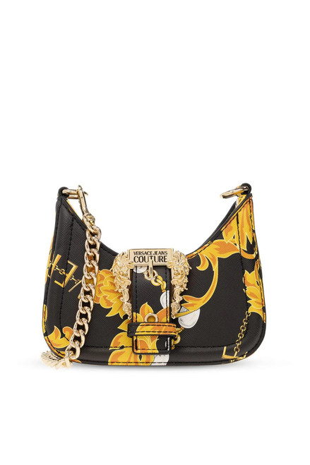 VERSACE JEANS COUTURE Baroque Printed Open Top Shoulder Bag