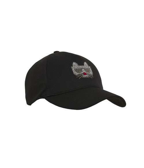 KARL LAGERFELD EMBELLISHED CHOUPETTE BASEBALL CAP