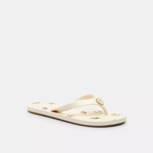 COACH Zayn Flip Flop With Shell Print