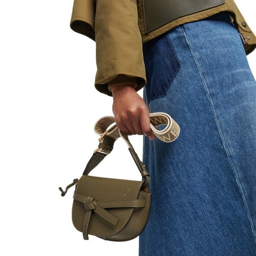 LOEWE  Autumn Green Mini Gate Dual Bag