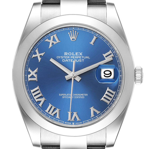 ROLEX Datejust 41 Smooth Bezel Steel Mens Watch 126300 Image 1