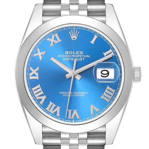 ROLEX Datejust 41 Smooth Bezel Steel Mens Watch 126300 Image 1
