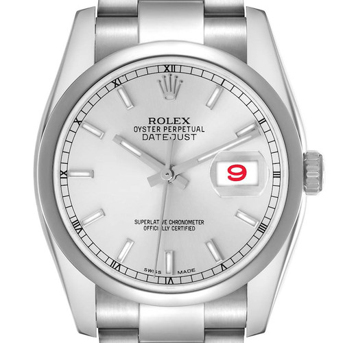 ROLEX Datejust Silver Dial Steel Automatic Mens Watch 116200 Image 1
