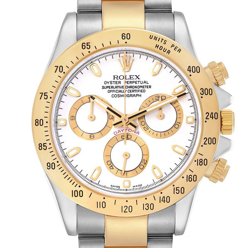 ROLEX Daytona Steel Yellow Gold White Dial Automatic Mens Watch 116523 Image 1