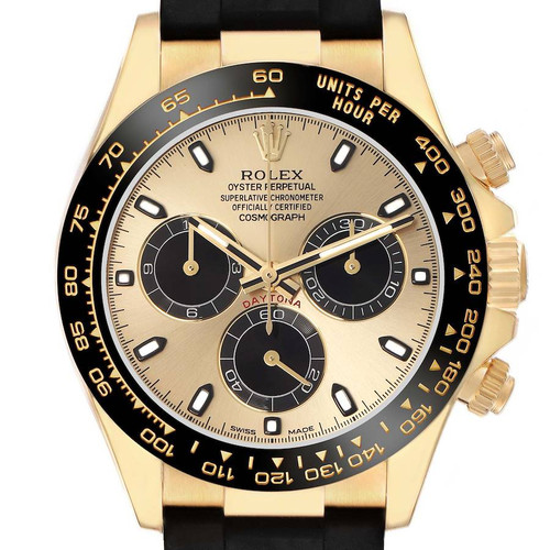 ROLEX Daytona Pikachu Yellow Gold Champagne Dial Mens Watch 116518 Image 1