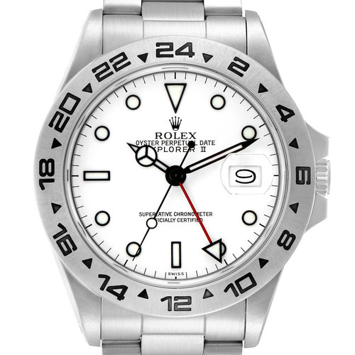 ROLEX Explorer Ii Gmt White Dial Vintage Automatic Mens Watch 16550 Image 1