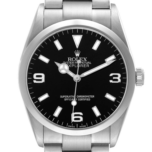 ROLEX Explorer I Black Dial Steel Automatic Mens Watch 114270 Image 1