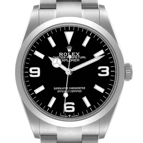 ROLEX Explorer I 36Mm Black Dial Steel Mens Watch 124270 Image 1