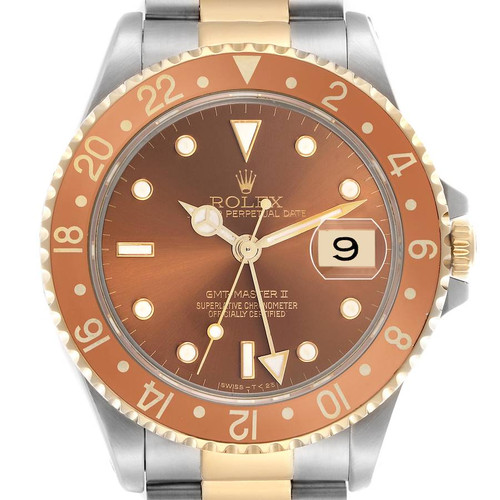 ROLEX Gmt Master Ii Steel Yellow Gold Bronze Mens Watch 16713 Image 1 ROLEX Gmt Master Ii Steel Yellow Gold Bronze Mens Watch 16713 Image 1