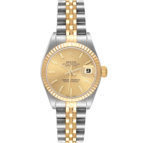 ROLEX Datejust Steel Yellow Gold Champagne Dial Ladies Watch 79173 Image 1