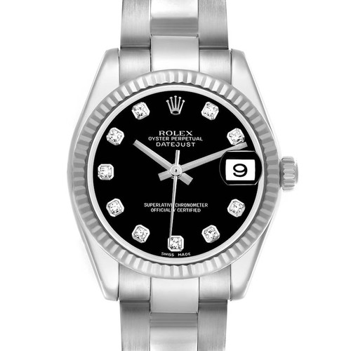 ROLEX Datejust 31 Midsize Steel White Gold Diamond Dial Ladies Watch 178274 Image 1