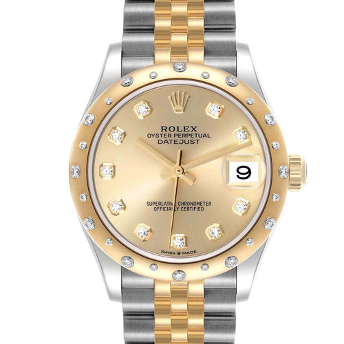 ROLEX Datejust 31 Midsize Steel Yellow Gold Diamond Ladies Watch 278343 Image 1