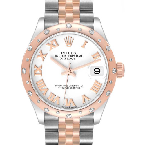 ROLEX Datejust 31 Midsize Steel Rose Gold Diamond Watch 278341 Image 1