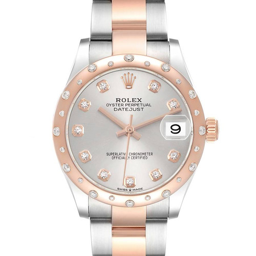 ROLEX Datejust 31 Midsize Steel Rose Gold Diamond Ladies Watch 278341 Image 1