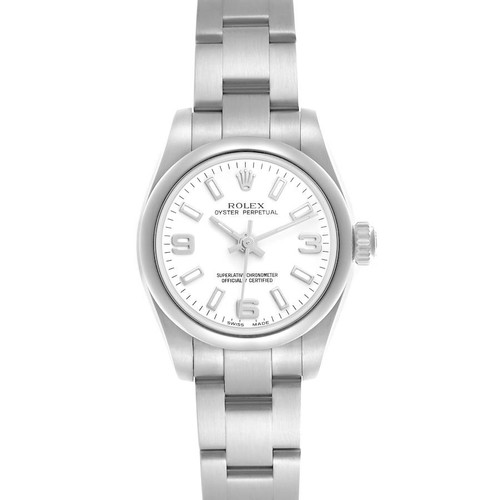 ROLEX Oyster Perpetual Nondate White Dial Steel Ladies Watch 176200 Image 1