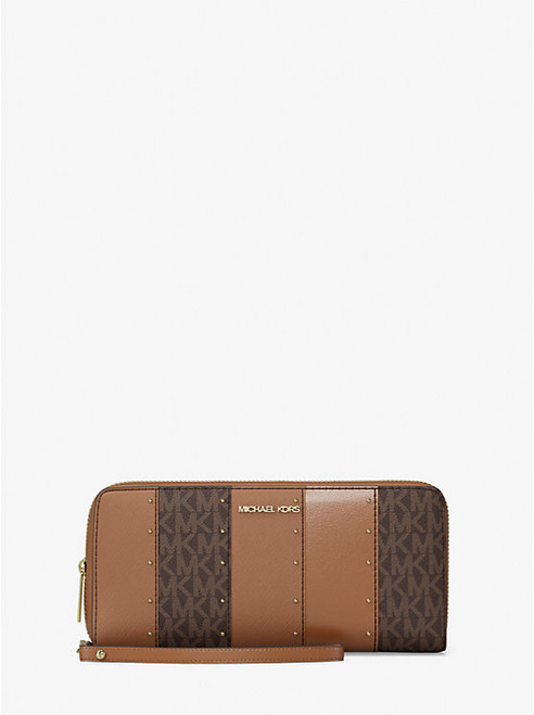 MICHAEL KORS Jet Set Large Studded Patchwork and Signature Logo Continental Wallet
