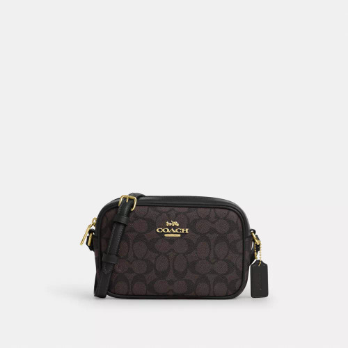 COACH Mini Jamie Camera Bag In Signature Canvas - Walnut/Black (@Delhi Studio)