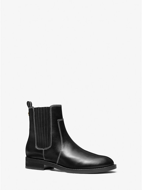 MICHAEL KORS Ella Contrast-Stitched Chelsea Boot BLACK Image 1