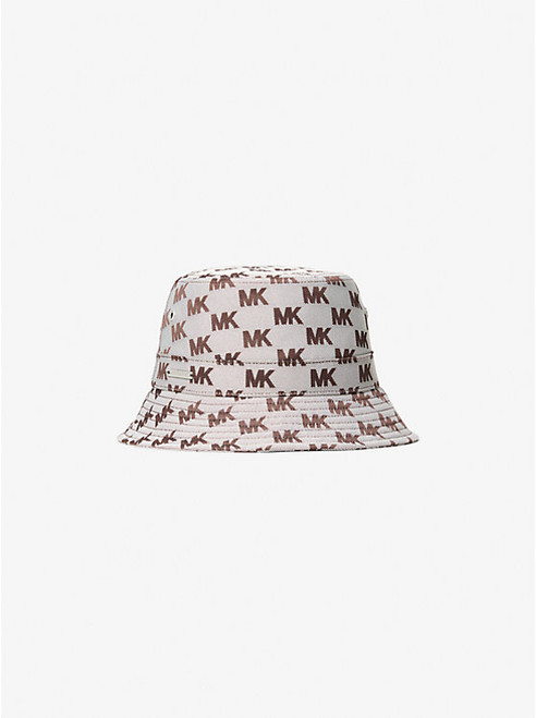 MICHAEL KORS Logo Jacquard Bucket Hat CHOCOLATE Image 1