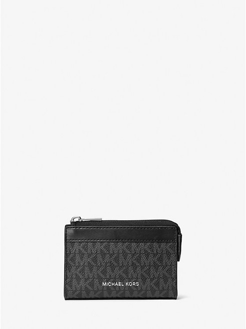MICHAEL KORS Cooper Small Signature Logo Zip Pouch BLACK Image 1
