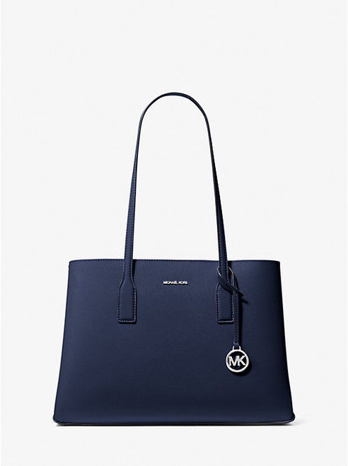 MICHAEL KORS Ruthie Medium Saffiano Leather Tote Bag NAVY Image 1