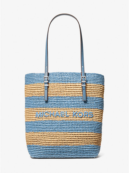 MICHAEL KORS Quinn Large Hand-Crocheted Tote Bag CHAMBRAY Image 1