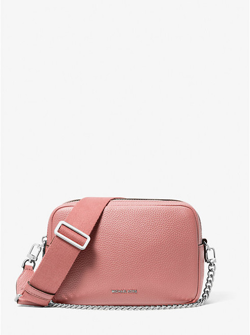 MICHAEL KORS Bryant Medium Pebbled Leather Camera Crossbody Bag ROSE Image 1
