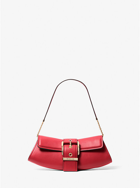 MICHAEL KORS Colby Small Leather Convertible Clutch CRIMSON Image 1
