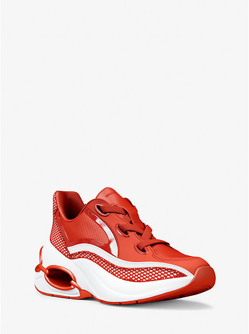 MICHAEL KORS Toni Mixed-Media Sneaker CRIMSON Image 1 MICHAEL KORS Toni Mixed-Media Sneaker CRIMSON Image 1