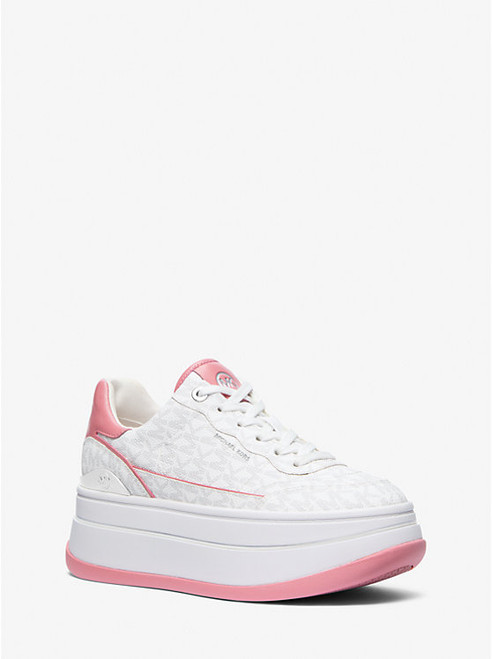 MICHAEL KORS Hayes Signature Logo Platform Sneaker ROSE Image 1 MICHAEL KORS Hayes Signature Logo Platform Sneaker ROSE Image 1