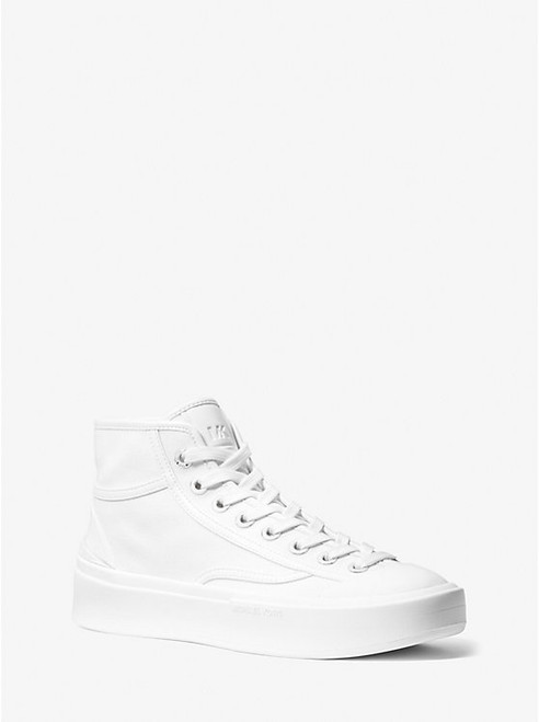 MICHAEL KORS Jude Canvas High-Top Sneaker OPTIC WHITE Image 1