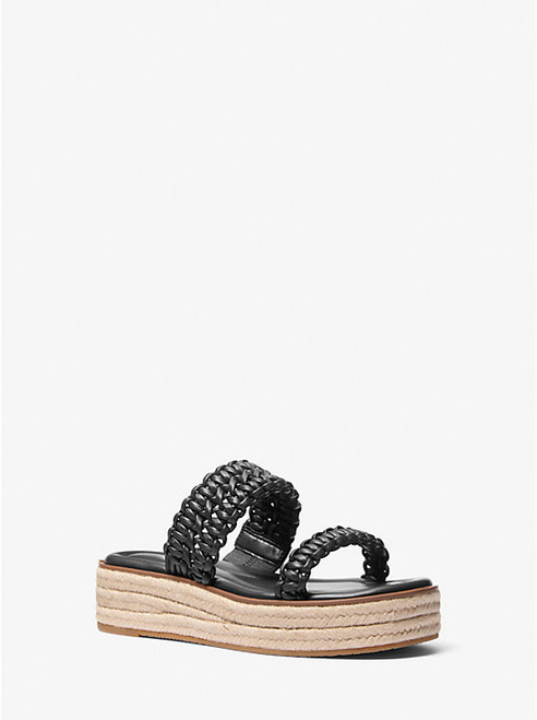 MICHAEL KORS Audrina Braided Slide Sandal BLACK Image 1