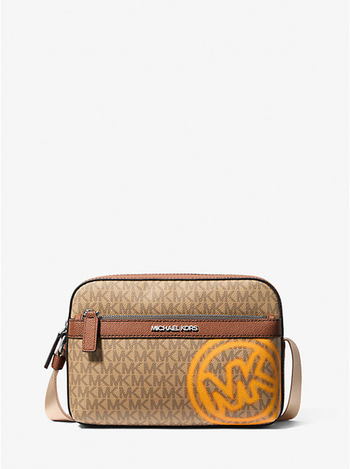 MICHAEL KORS Cooper Embellished Signature Logo Utility Crossbody Bag POP ORANGE Image 1